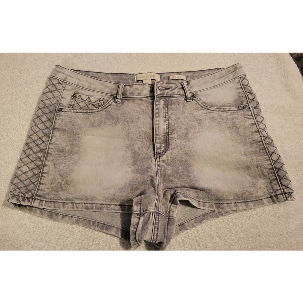 Nicki Minaj Denim Short Shorts Junior Size 11/12 Faded Gray Mid Rise